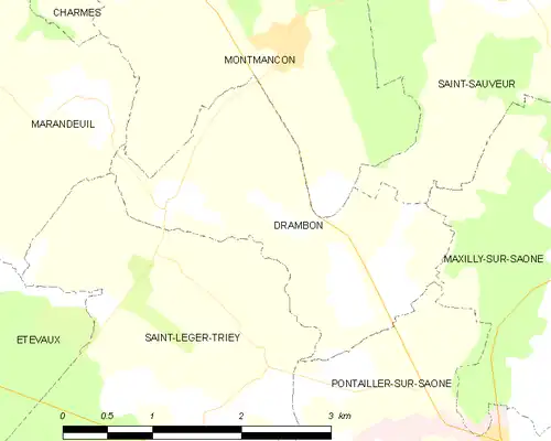 Detailkaart van de gemeente