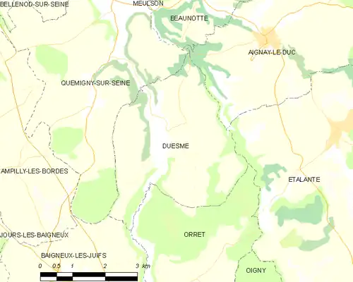 Detailkaart van de gemeente