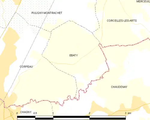 Detailkaart van de gemeente