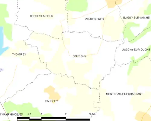Detailkaart van de gemeente