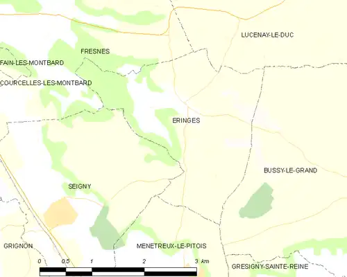 Detailkaart van de gemeente