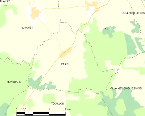 Detailkaart van de gemeente