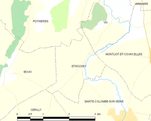 Detailkaart van de gemeente