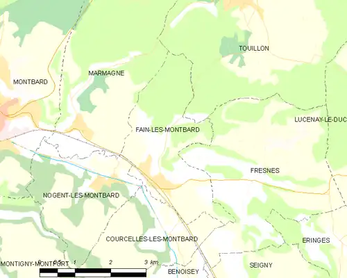 Detailkaart van de gemeente