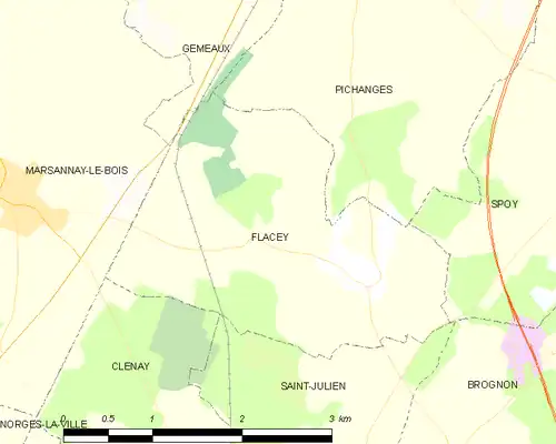 Detailkaart van de gemeente