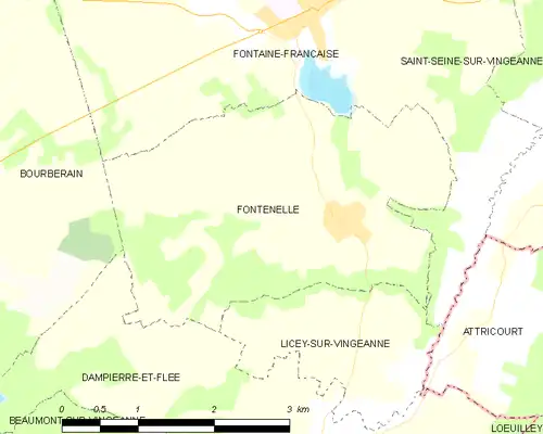 Detailkaart van de gemeente