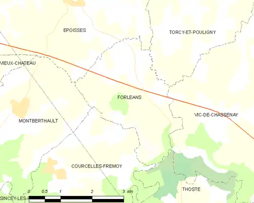 Detailkaart van de gemeente