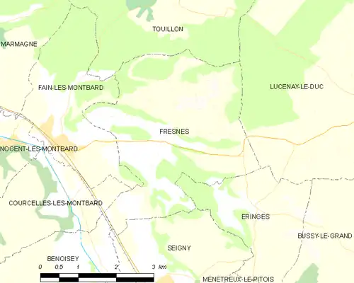 Detailkaart van de gemeente