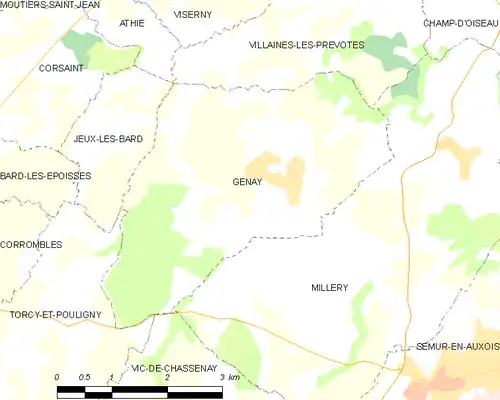 Detailkaart van de gemeente