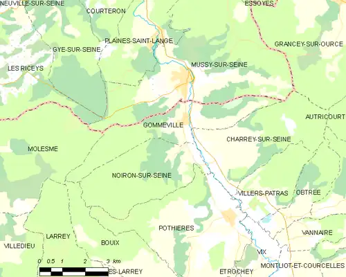 Detailkaart van de gemeente