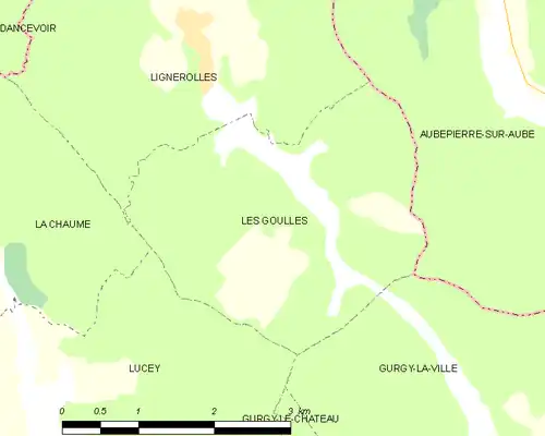 Detailkaart van de gemeente