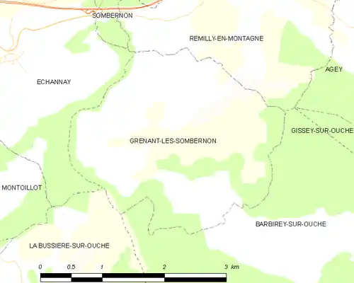 Detailkaart van de gemeente