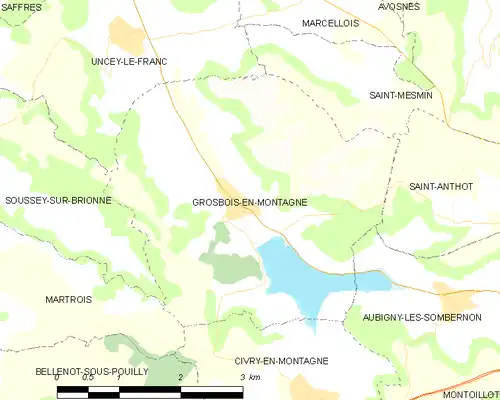 Detailkaart van de gemeente