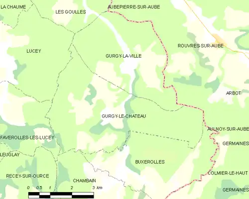 Detailkaart van de gemeente