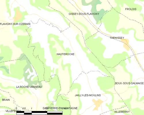Detailkaart van de gemeente