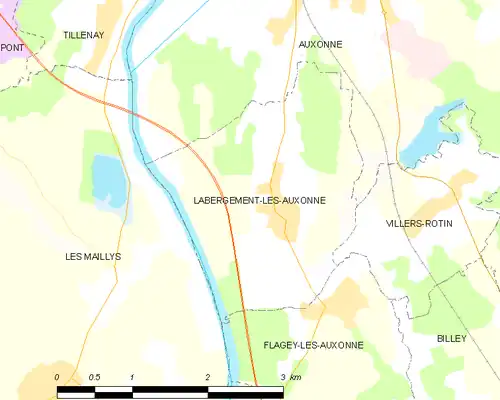 Detailkaart van de gemeente