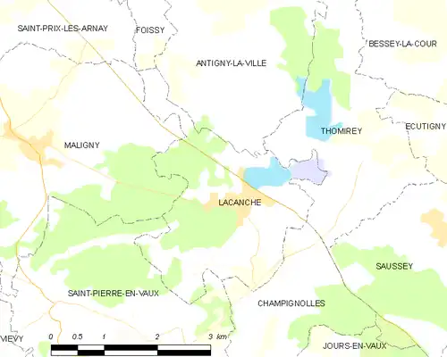 Detailkaart van de gemeente