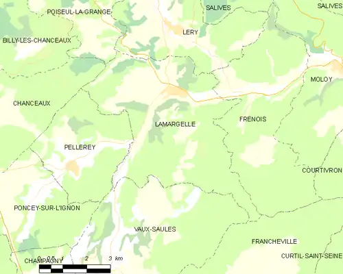 Detailkaart van de gemeente