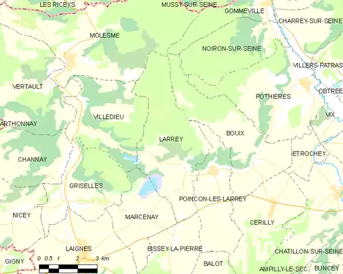 Detailkaart van de gemeente