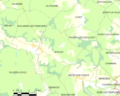 Detailkaart van de gemeente