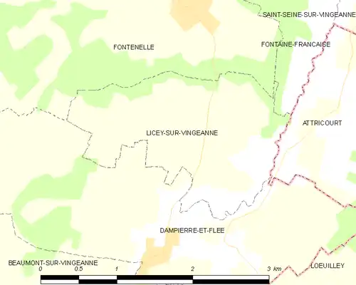 Detailkaart van de gemeente