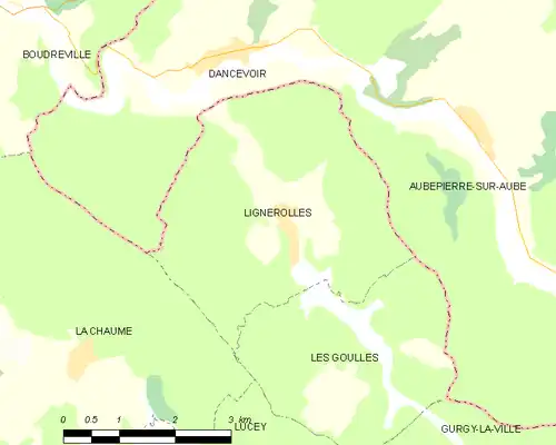 Detailkaart van de gemeente