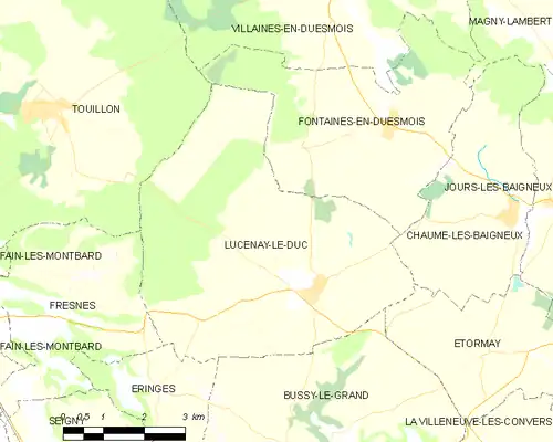 Detailkaart van de gemeente