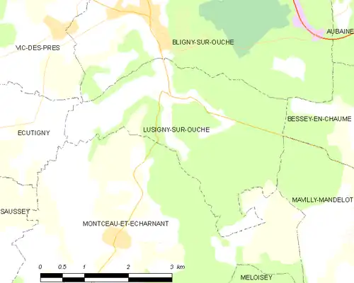 Detailkaart van de gemeente