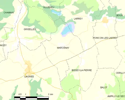 Detailkaart van de gemeente