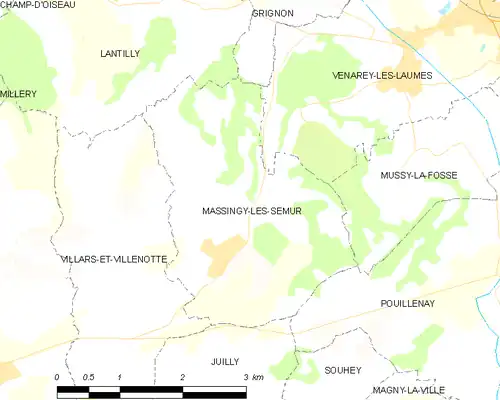 Detailkaart van de gemeente