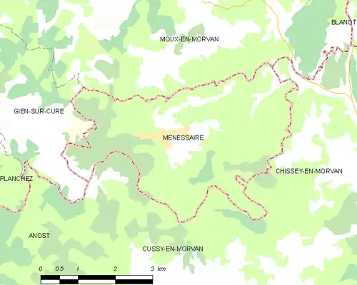 Detailkaart van de gemeente