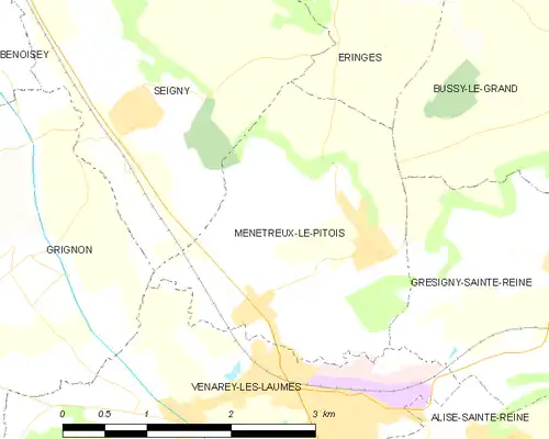 Detailkaart van de gemeente