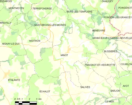 Detailkaart van de gemeente