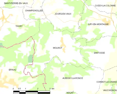 Detailkaart van de gemeente