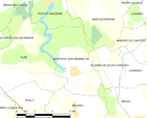 Detailkaart van de gemeente