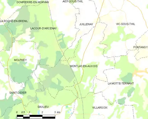 Detailkaart van de gemeente