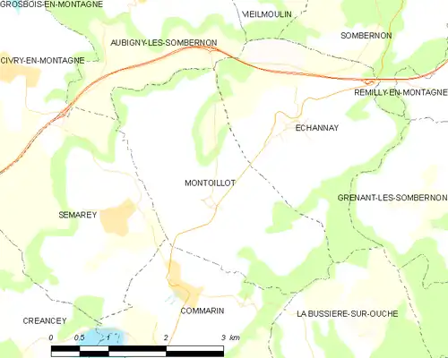 Detailkaart van de gemeente
