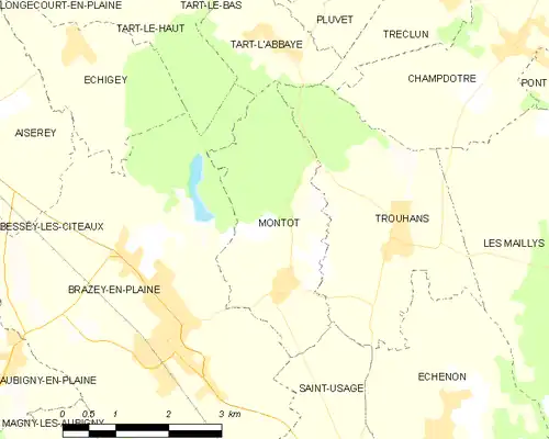 Detailkaart van de gemeente