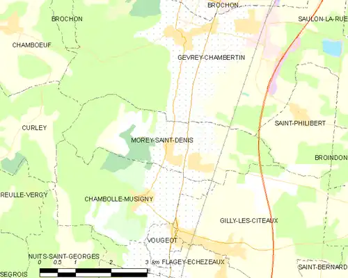 Detailkaart van de gemeente