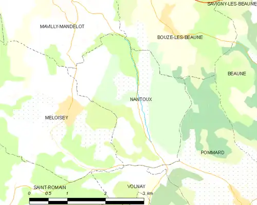 Detailkaart van de gemeente