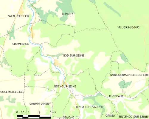 Detailkaart van de gemeente