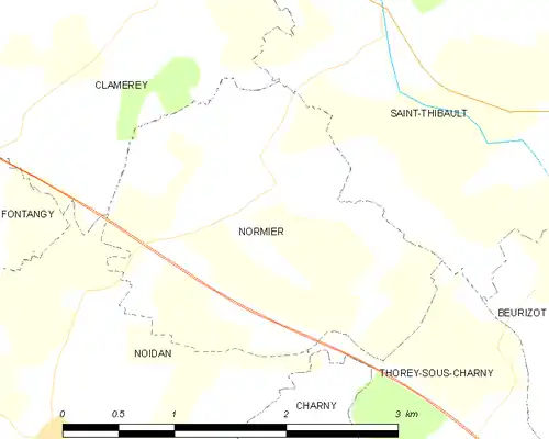 Detailkaart van de gemeente