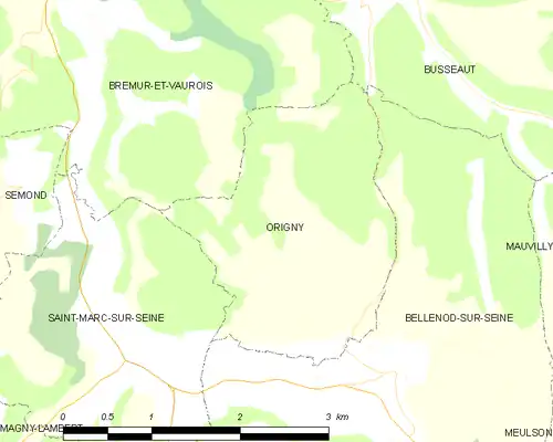 Detailkaart van de gemeente