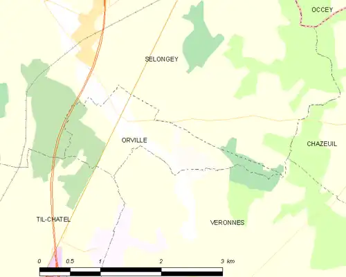 Detailkaart van de gemeente