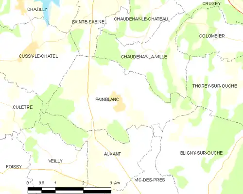 Detailkaart van de gemeente