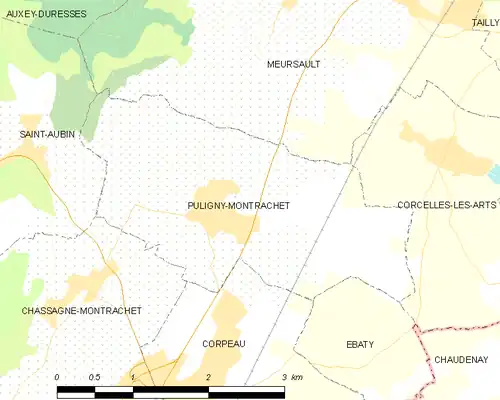 Detailkaart van de gemeente