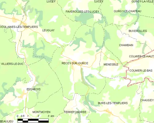 Detailkaart van de gemeente