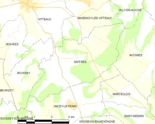 Detailkaart van de gemeente