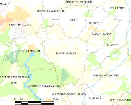 Detailkaart van de gemeente