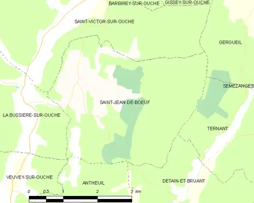 Detailkaart van de gemeente